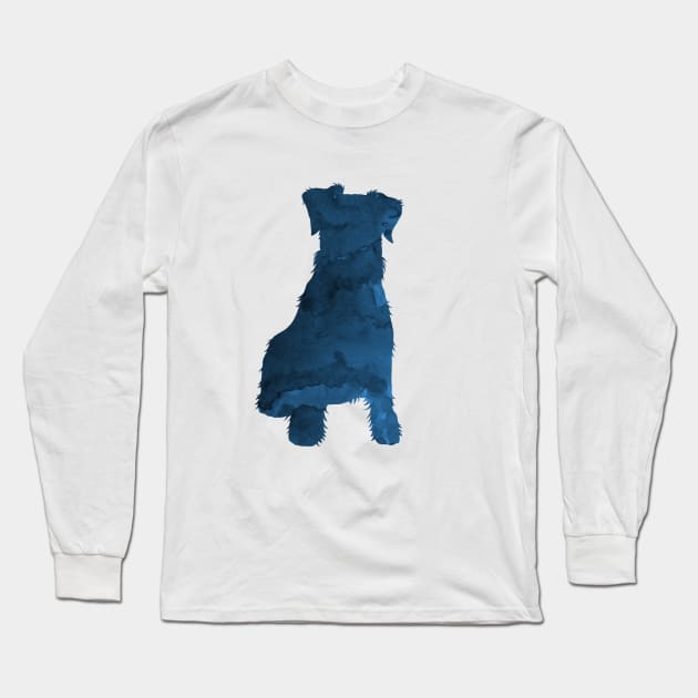 Schnauzer Dog Art Long Sleeve T-Shirt by TheJollyMarten